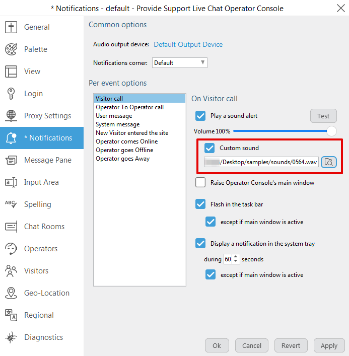 Use the sounds you like as your agent app alerts Custom sound alert settings in chat agent app