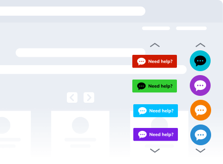 Choose the image you like for your chat button or use a text link instead. Possibilities of live chat button customization