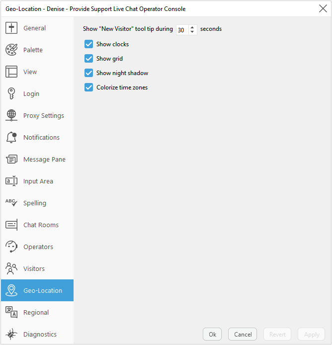 Geo location map appearance