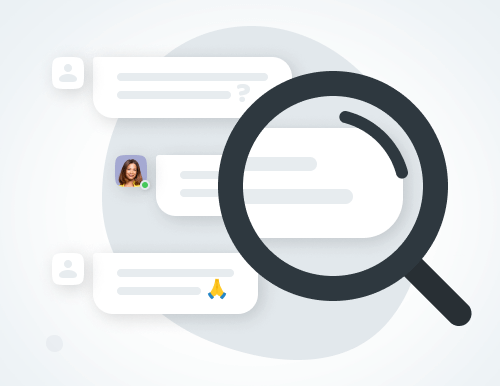 Illustration for live chat agents monitoring feature