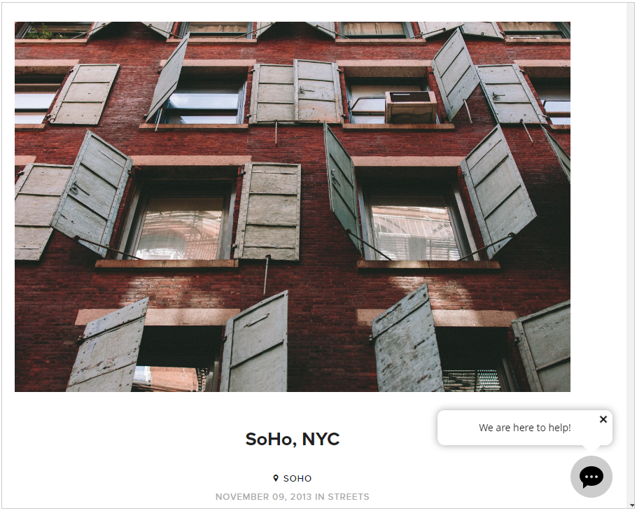 Live chat button on Squarespace website