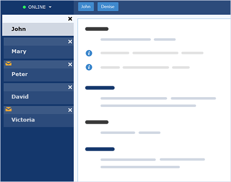 Handle as many concurrent chat sessions as you can Multiple chat sessions