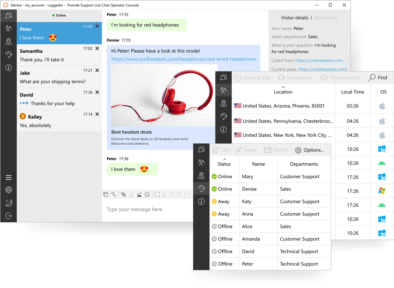 Use chat agent app on any operating system Desktop application for live chat agents