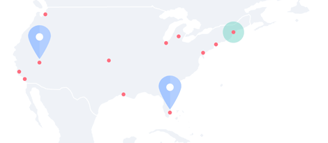 Geographic distribution of website visitors